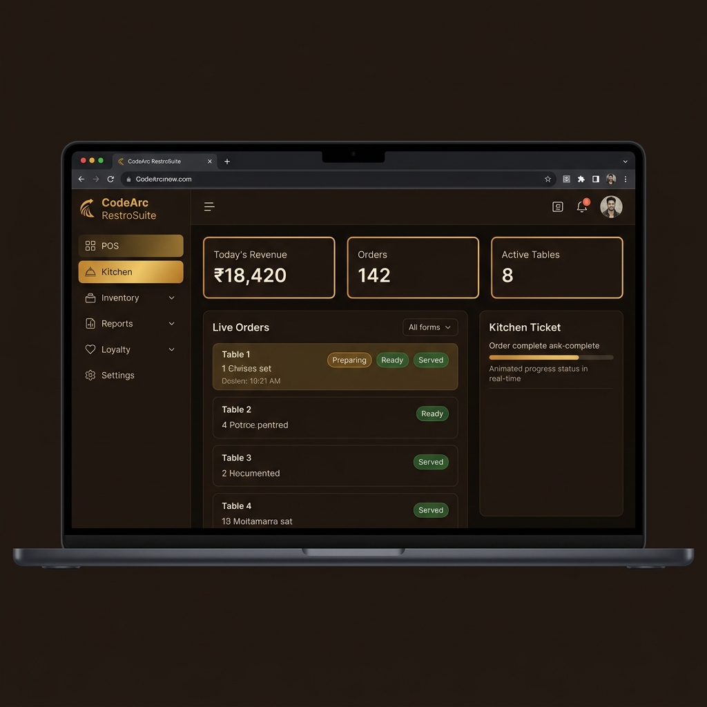 CodeArc RestroSuite Mockup