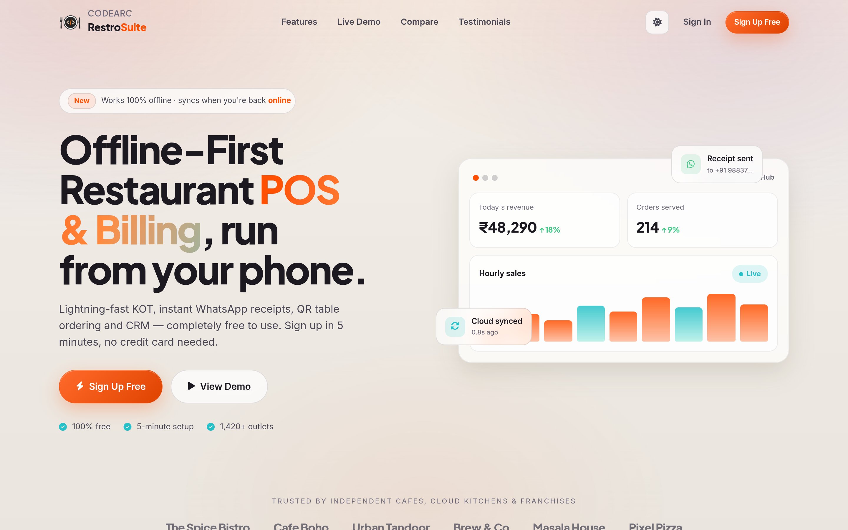 CodeArc RestroSuite Mockup